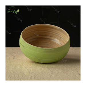 Customizable OEM/ODM Reusable Ocean Leaf Bamboo Bowl Set Polished for Indoor and Outdoor Use for All Foods - Product Image 4