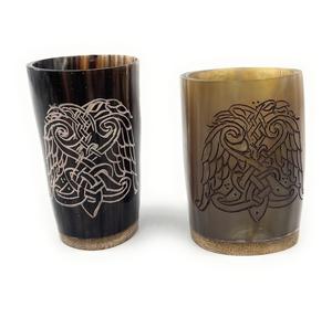 Gobelet en corne de buffle naturelle, vaisselle artisanale traditionnelle - Product Image 1