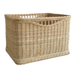 Large Rattan Storage <b>Basket</b> with <b>Handles</b> Eco-Friendly <b>Wicker</b> Organizer for Home Decor - Product Image 1