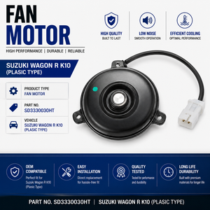 Motor de Ventilador de Refrigeración para Radiador de Suzuki Wagon R K10, 17120M74L10, Tipo Plástico, 12V, Motor de Ventilador de Refrigeración del Motor, Repuestos para Automóviles - Product Image 2