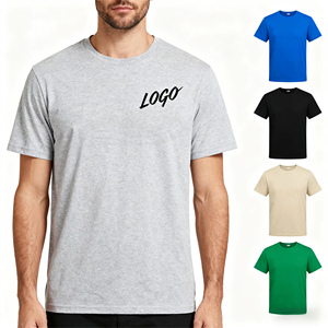 Camiseta de Alta Calidad, Transpirable, de Peso Pesado, 100% Algodón, Cuello Redondo, Corte Regular, Diseño Personalizado, Servicio OEM - Product Image 1