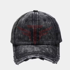 Gorra de Béisbol Unisex Deportiva de 6 Paneles, Estilo Vintage, Lavada y Desgastada, con Borde Deshilachado, de Algodón, Marca Tactus Industries, Impermeable - Product Image 2