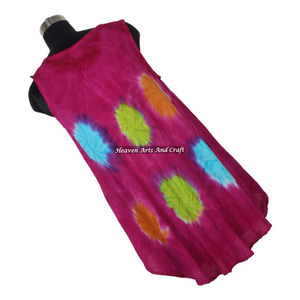 Vestido largo de rayón con diseño tie-dye para mujer, estilo casual, maxi, nuevo diseño de vestido para mujer. - Product Image 6