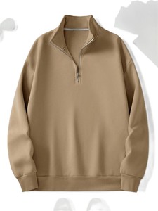 Sudadera Unisex con Cierre de Cremallera, Forro Polar de Poliéster, Color Sólido, Corte Regular, Sudadera Informal de Invierno con Logotipo Frontal con Impresión Digital - Product Image 5