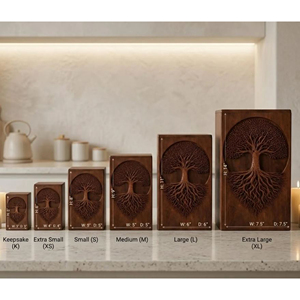Premium Walnut Wood Urn for Human Ashes Eco Friendly Bamboo Cremation Urn Box by AYAANS - Product Image 3