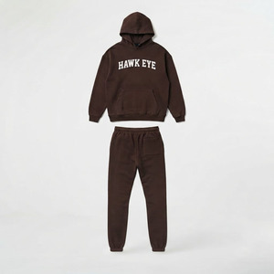 Ensemble de survêtement respirant pour homme Hawk Eye Sports, en molleton fin 300g, avec sweat à capuche et pantalon boutonné intégral, idéal pour l'hiver - Product Image 6