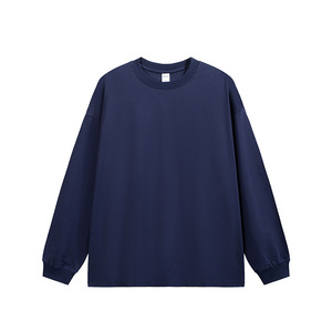 Sudadera sin Capucha para Hombre, Otoño-Invierno, Cómoda, Corte Holgado, Color Sólido Personalizado, Diseño Teñido Liso Popular - Product Image 4