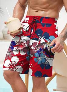 Pantalones cortos informales para hombre, estampado de palmeras, cintura elástica con cordón, playa tropical, vacaciones de verano, camiseta blanca colorida, camiseta de verano para hombre - Product Image 4