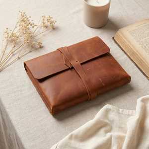 Leather <b>Document</b> <b>Folder</b> with Card Slots Multi Functional Leather Folio Case Corporate Identity Gifts LBC-0049 - Product Image 1