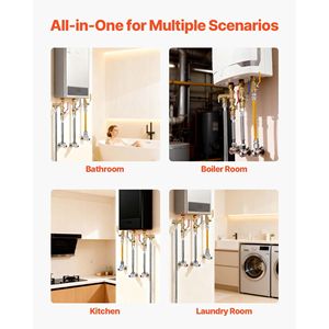 Valvole di isolamento e valvole limitatrici di pressione 600 WOG Dual-La da 3/4 di pollice per acqua calda e fredda, kit di riparazione idraulica, kit per scaldabagno - Product Image 6