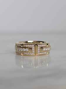 Bague de fiançailles et de mariage unisexe en argent sterling 925 certifié, style hip-hop, avec diamant Moissanite VVS1 plaqué or, bijoux hip-hop - Product Image 4