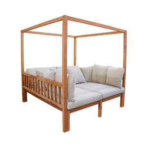 Lit de jardin en teck massif avec structure robuste pour hôtel, villa et mobilier de bord de piscine - Vente en gros - Product Image 4