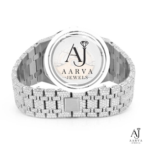 Montre mécanique en acier inoxydable et or blanc avec incrustation de diamants, cadran octogonal lumineux, cadeau de luxe pour femme - Product Image 5