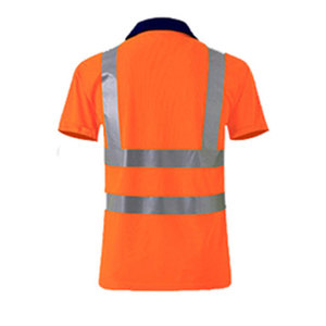 Polo Shirts Long Sleeve T-Shirts Safety Reflective Tape Workwear Construction High Visibility Durable Work T-shirts Men Women - Product Image 3