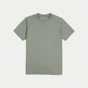 T-shirt homme col rond uni personnalisé de qualité supérieure, vente en gros, 100% coton, blanc cassé crème, manches courtes, pour impression - Product Image 2