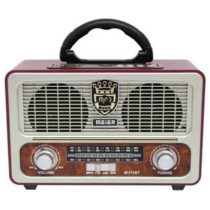 Altavoz Portátil Meier M-111BT con Reproductor MP3, Radio FM/AM/SW y Asa - Product Image 1