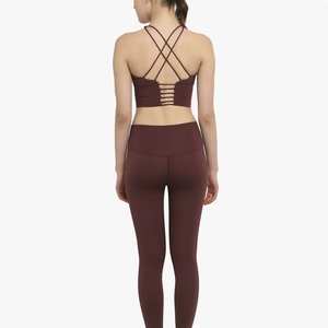 Conjuntos de Ropa Deportiva y Yoga a Cuadros para Mujer, Precio al por Mayor, Logotipo Personalizado en la Parte Delantera, Ropa de Gimnasio y Fitness, OEM Disponible - Product Image 3