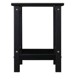 Tavolino quadrato nero in HDPE a strato singolo 36x36x47cm per soggiorno - Product Image 2