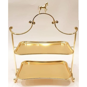Support à gâteau rond en acier inoxydable avec base en forme de figure humaine pour une présentation élégante lors de mariages et d'anniversaires - Product Image 4