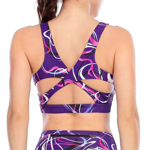 Ensemble de yoga imprimé par transfert thermique intégral, respirant, soutien-gorge de sport et legging, fabriqué au Pakistan - Product Image 3