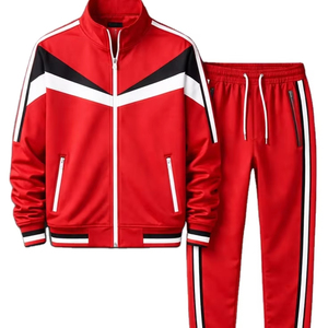 2026 Hooded Winter Casual Breathable Eco-Friendly Polyester/Cotton Heavyweight 2 1 Tracksuit Sweatsuit Drawstring Closure Solid - Product Image 1
