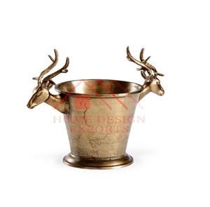 Accueil Hôtels et restaurants Décor Metal Aluminium Beverage Ice Tub for Christmas Party Antler Handle Champagne Ice Bucket - Product Image 6