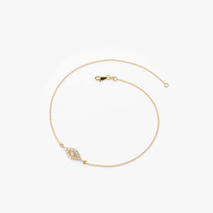 Dainty Gold Plated 925 Sterling <b>Silver</b> Turkey Eye Shape <b>Bracelets</b> Moissanite Stone Work Wholesale Price <b>Bracelets</b> For Wedding - Product Image 3