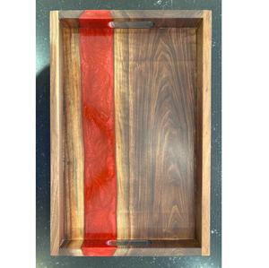 Bandeja de Madera y Resina Pura Hecha a Mano de Calidad Natural, Bandeja de Servicio de Venta Caliente al por Mayor para Uso en el Hogar, Hoteles y Restaurantes - Product Image 5