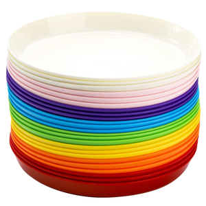 Assiette de service ronde jetable en plastique PP écologique de style moderne, série DH, pour sushis, fruits, plats grillés et autres plats. - Product Image 1