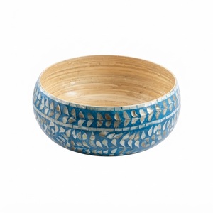 Cuenco de lujo con incrustaciones de hueso en forma de tablero de ajedrez blanco y negro, hecho a mano, geométrico, decorativo, para servir frutas, para el hogar, hotel, centro de mesa - Product Image 3