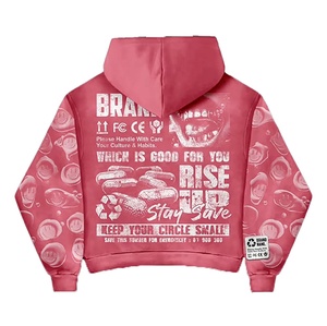 100% Cotton French Terry Custom Men's Pullover Hoodie Oversized Heavy <b>Winter</b> Digital Print Distressed Acid Wash Solid Hooded - Product Image 6