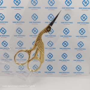 High Quality Gold Color Stork <b>Scissors</b> Suppliers Professional Sharp blade <b>Sewing</b> Craft <b>Scissors</b> Manufacturer Custom Logo Shear - Product Image 3