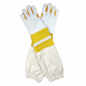 Guantes de Apicultura con Palma Reforzada, Resistentes a Picaduras de Abeja, Ventilados, con Puño de Algodón, de Cuero Vacuno - Product Image 3