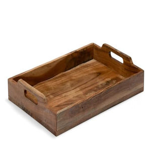 Mango Wood Handmade Eco-Friendly Sustainable Nesting Tray Handles Multipurpose for Coffee Tea Breakfast Snacks Table Living Room - Product Image 1