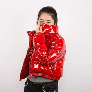 Chaqueta Corta de Invierno para Mujer, Acolchada, Transpirable, Impermeable, con Forro de Nailon Teñido Liso, Estilo Casual - Product Image 4