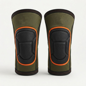 Genouillères rembourrées vert olive personnalisées pour le volley-ball et le basketball, protection contre les chocs, compression élastique, protection des genoux - Product Image 2