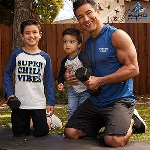 Cómodo paquete de 3 camisetas sin mangas con capucha para hombre, para entrenamiento, con cordón ajustable en diferentes tallas disponibles. - Product Image 6