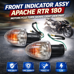 Motorcycle Front Indicator Assembly for TVS Apache RTR 180 | Turn Signal Light OEM Replacement Spare Part - Product Image 2