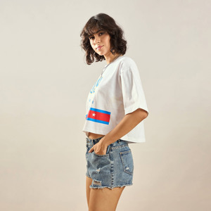 Camiseta Corta Holgada de Verano para Mujer, Ecológica, 100% Algodón, Ligera, Moderna, de Corte Regular, Manga Corta, Tela Suave, Venta al Por Mayor - Product Image 3