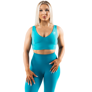 Sujetador Deportivo Sin Costuras para Mujer, Copas A y B, Estilo Escote Profundo en V, para Gimnasio, Yoga, Entrenamiento, Transpirable, Elástico, Ropa Deportiva de Alto Rendimiento - Product Image 1