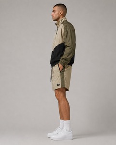 Ensemble court coupe-vent écologique imperméable d'été, léger, respirant, séchage rapide, en nylon, vêtements de sport, logo personnalisé, design 2-en-1 - Product Image 4