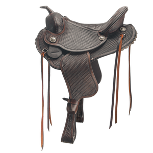 Selle de course western Tan 2026, best-seller, avec siège en daim noir sculpté à la main, motif floral, de 10 à 18 pouces - Product Image 2