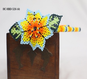 Serre-tête floral perlé multicolore fait main, accessoire de tête tendance pour femmes, idéal pour les occasions spéciales - Product Image 4