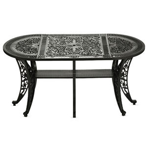 Coussinets de pieds rectangulaires ajustables pour table à manger de bistrot de jardin en plastique moulé pour le jardin et l'extérieur - Product Image 3