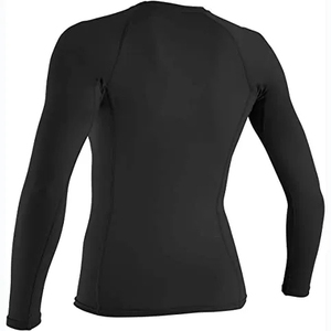 Chemise de sport à manches longues noire pour homme, à séchage rapide, en polyester, coupe adulte, 2027 - Product Image 2