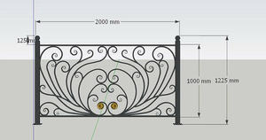 Barandilla de Seguridad para Balcón de Hierro Forjado Personalizada con Diseño Elegante, Perfecta para Decoración Exterior y Protección Segura del Balcón - Product Image 4