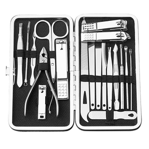 8pcs High Quality Manicure Set With Sharp Blades Nail Clipper Scissor for Baby Infant Foot Grooming Comes Leather Zipper <b>Case</b> - Product Image 3