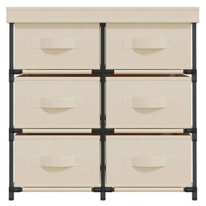 Organizer per armadietto a 6 cassetti in acciaio crema 21.7 "x 11.4" x 21.7" - Product Image 3