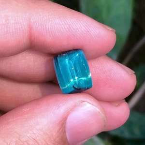 Pierre précieuse naturelle et rare en tourmaline afghane œil-de-chat de 7,70 ct, pierre de cristal en vrac pour la fabrication de bijoux et la collection - Product Image 1