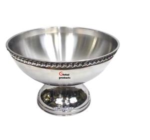 Cuenco para servir con acabado de plata y metal de acero inoxidable de aspecto elegante para restaurante y bar de hotel - Product Image 1